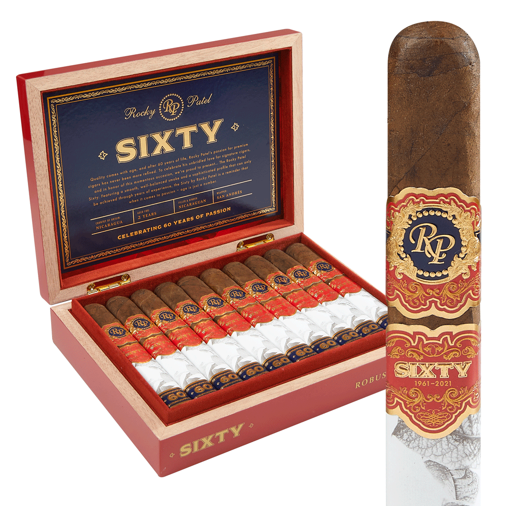 Rocky Patel Sixty | Robusto | Box of 20
            
                
                    
                         + 10 Cigars