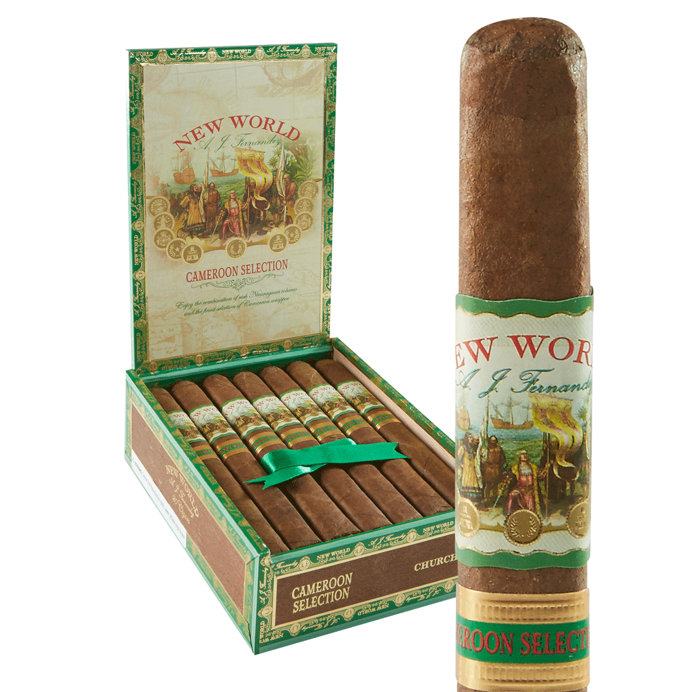 New World Cameroon by AJ Fernandez | Churchill | Box of 20