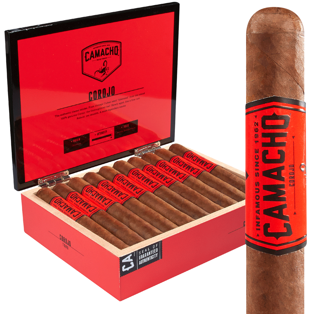 Camacho Corojo Figurado | Toro | Box of 20