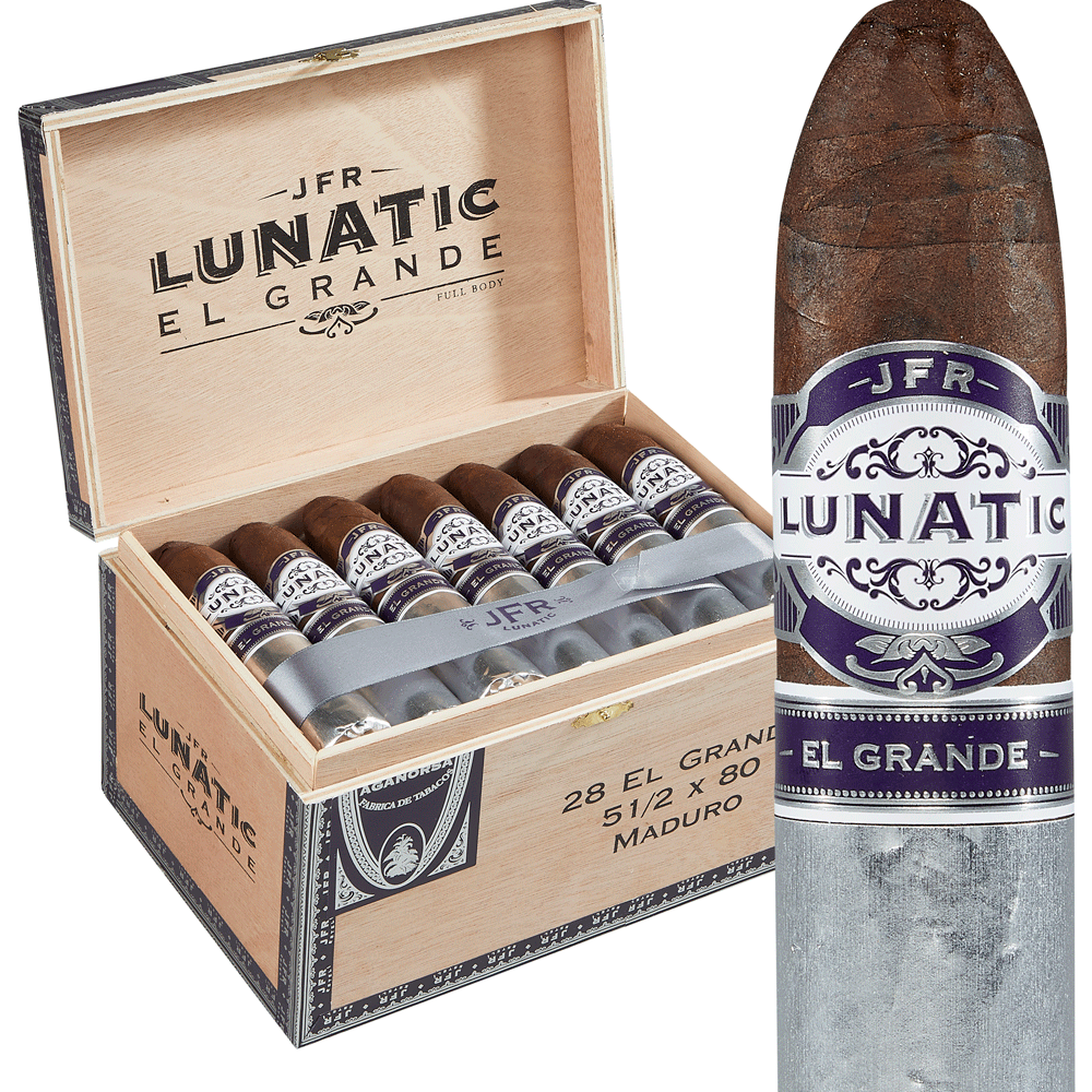 Aganorsa JFR Lunatic Maduro | El Grande (5.5"" x 80) | Box of 28