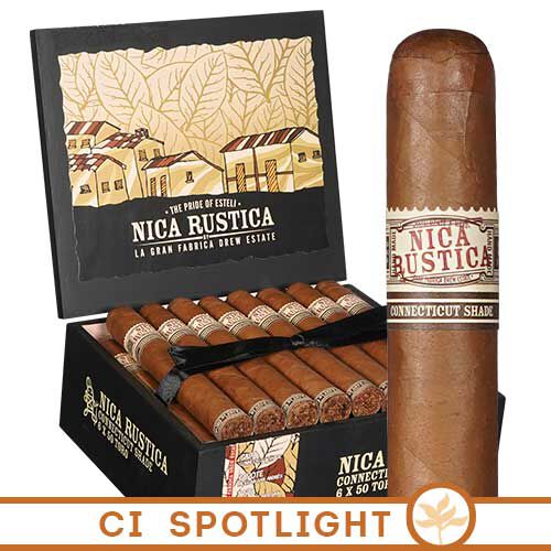 Drew Estate Nica Rustica Connecticut Shade | Short Robusto | Box of 25