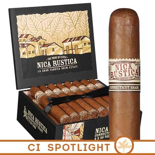 Drew Estate Nica Rustica Connecticut Shade | Toro | Box of 25