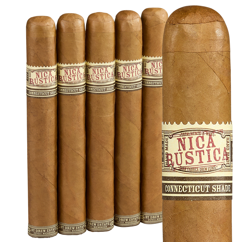 Drew Estate Nica Rustica Connecticut Shade | Toro | Pack of 5