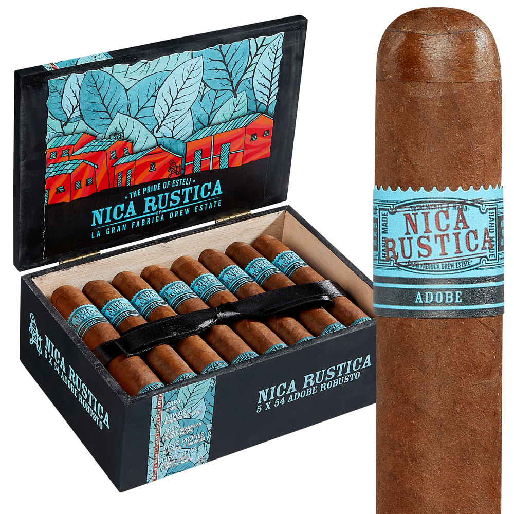 Drew Estate Nica Rustica Adobe | Robusto | Box of 25
            
                
                    
                         + 8 Cigars