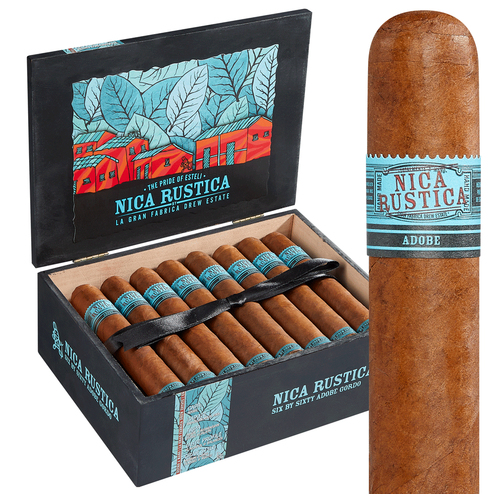 Drew Estate Nica Rustica Adobe | Gordo | Box of 25
            
                
                    
                         + 8 Cigars