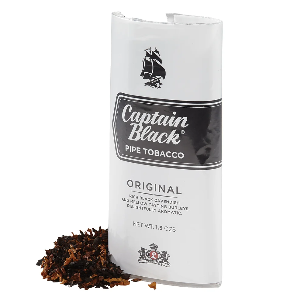 Captain Black Regular Pipe Tobacco | Captain Black Regular Pipe Tobacco | 5 - 1.5 Ounce Pouches (BOAT) - MD ONLY