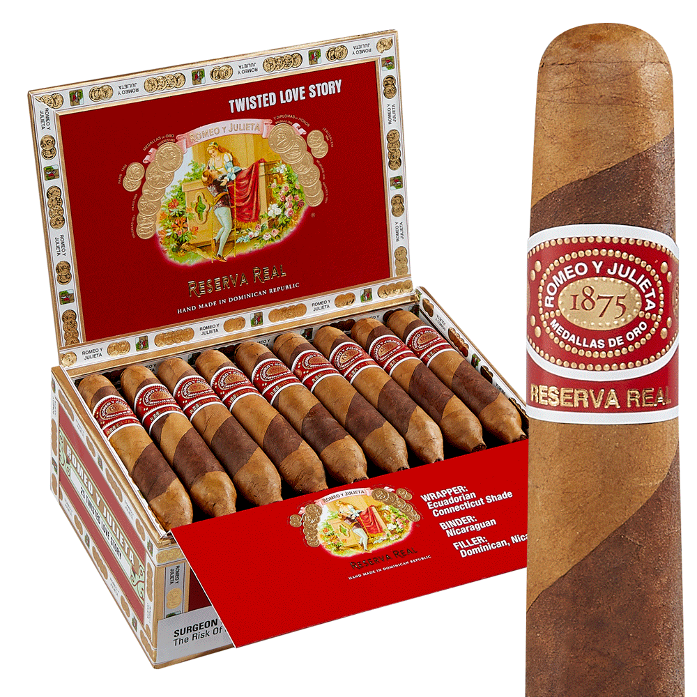 Romeo y Julieta Reserva Real Twisted Love Story & Twisted Toro | Love Story | Box of 25