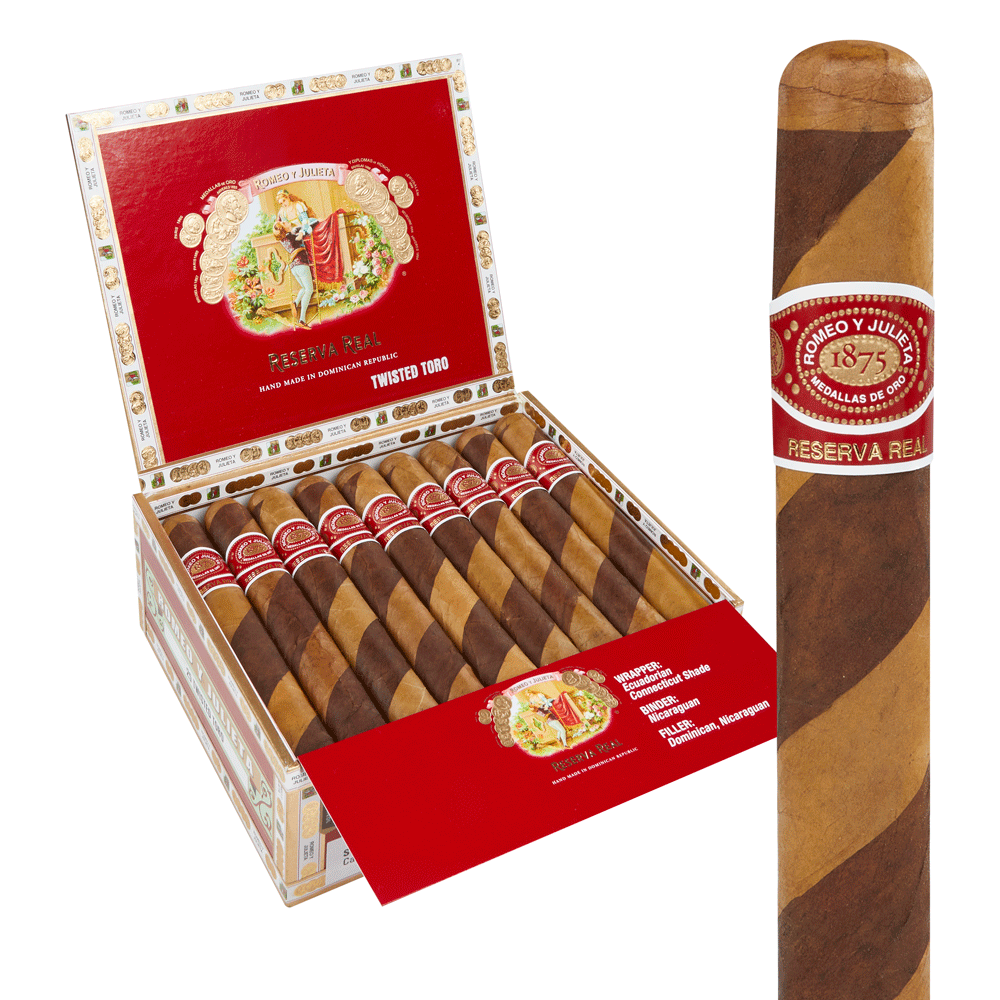 Romeo y Julieta Reserva Real Twisted Love Story & Twisted Toro | Toro | Box of 25