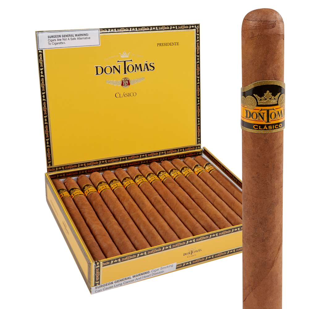 Don Tomas Clasico Natural Corona Grande (Tubo) | Presidente | Box of 25