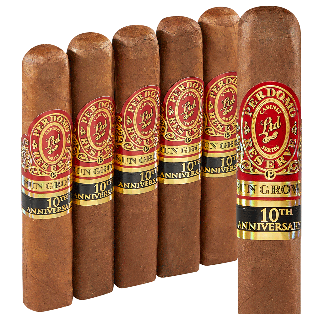 Perdomo Reserve 10th Anniversary Box-Pressed Sun Grown | Robusto | Pack of 5