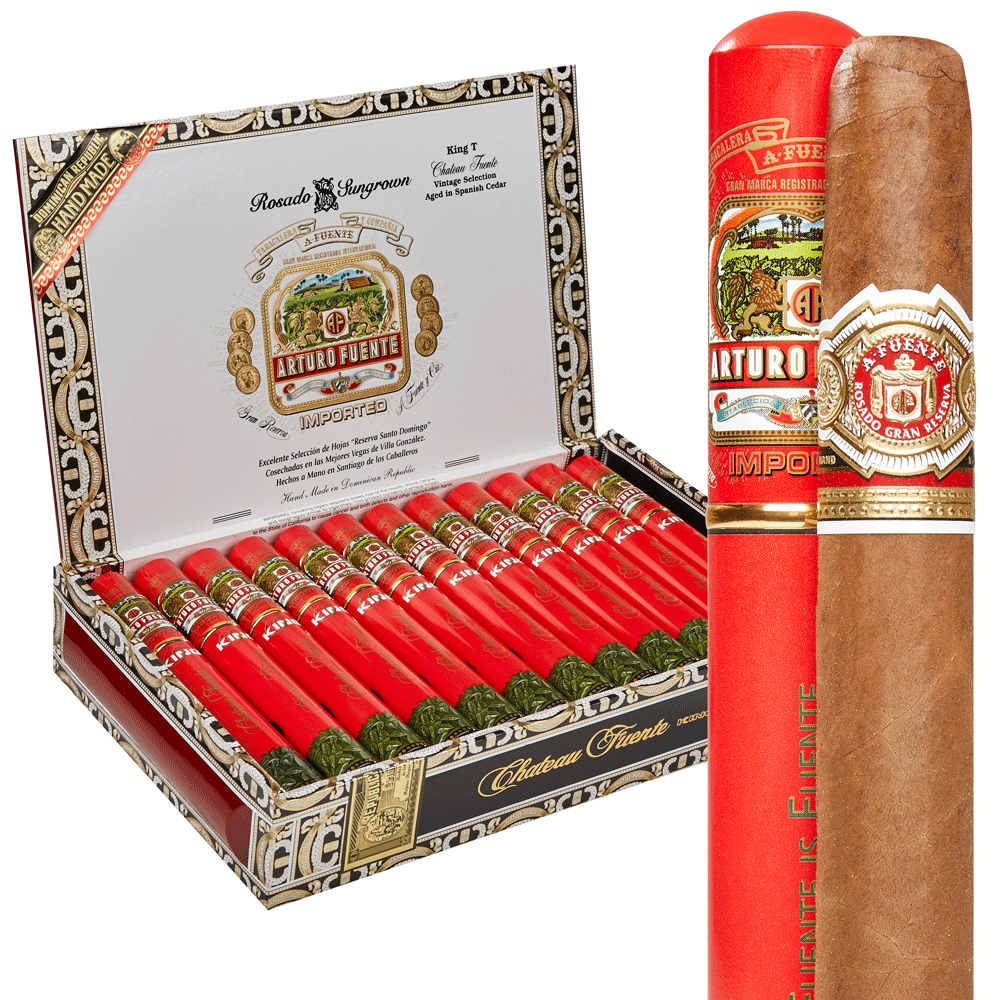 Arturo Fuente Chateau Fuente Series Sun Grown | King T Tubes - Rosado | Box of 24