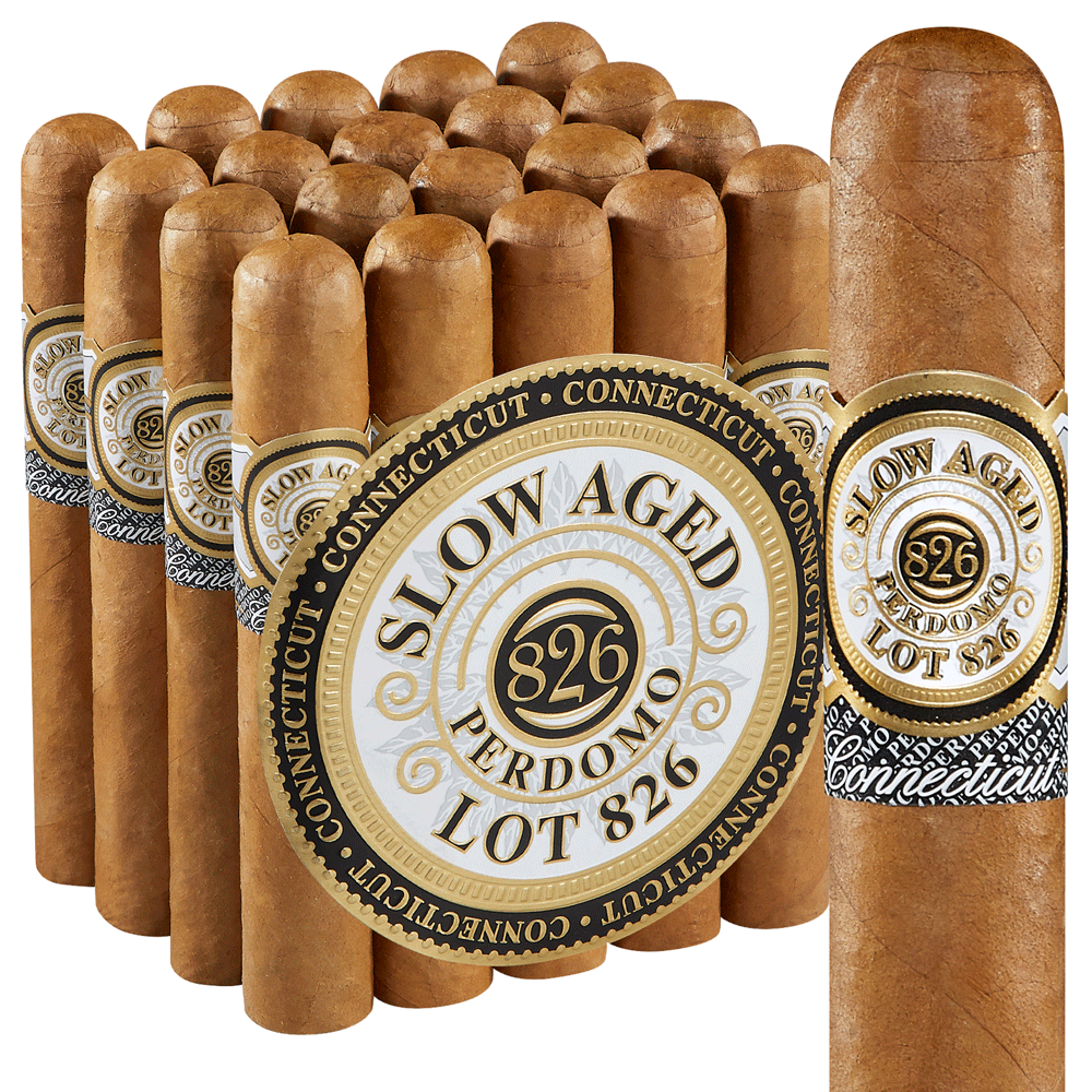 Perdomo Slow-Aged Lot 826 Connecticut | Robusto Natural | Pack of 20