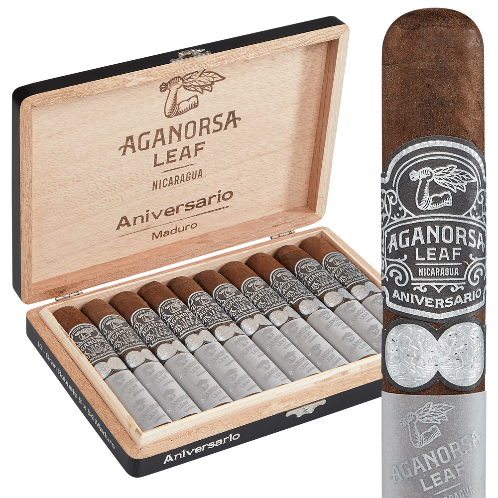 Aganorsa Leaf Aniversario Maduro | Gran Robusto | Box of 10