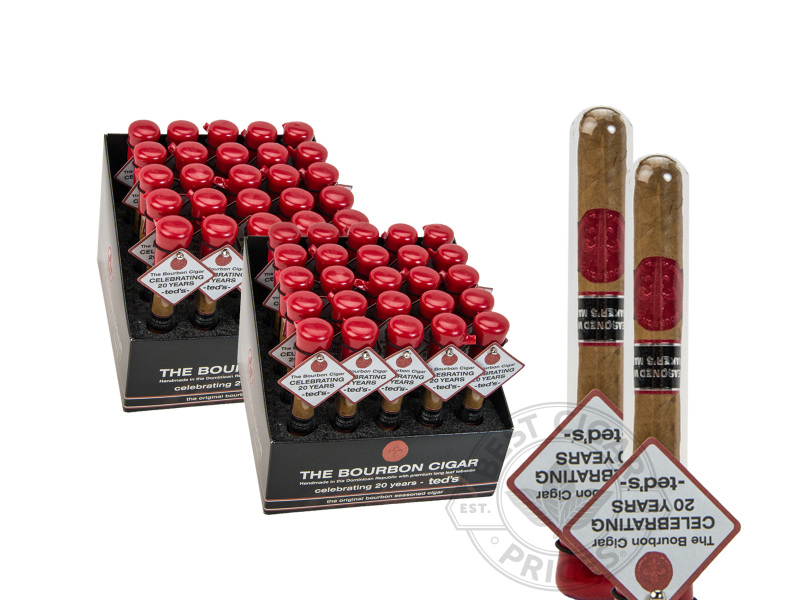 Ted's Bourbon Seasoned Cigar 538 Tubes - 50 Cigars