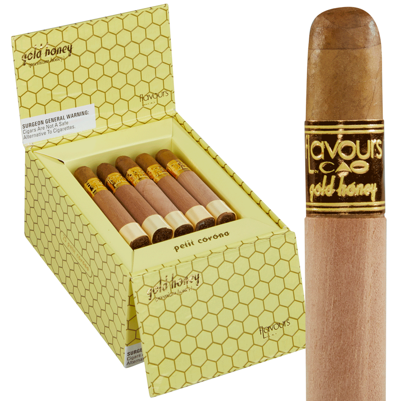 CAO Flavours Tins 10 pack - Honey Cigarillos (4.0" x 30) Petite Corona Box of 25