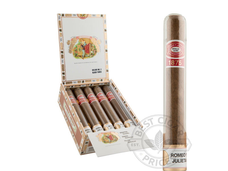 Romeo Y Julieta 1875 Delux #2 Glass Tubes - 10 Cigars