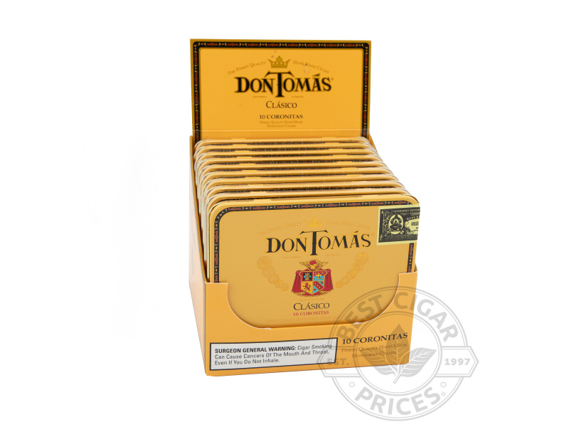 Don Tomas Clasico Coronitas Tins - 100 Cigarillos