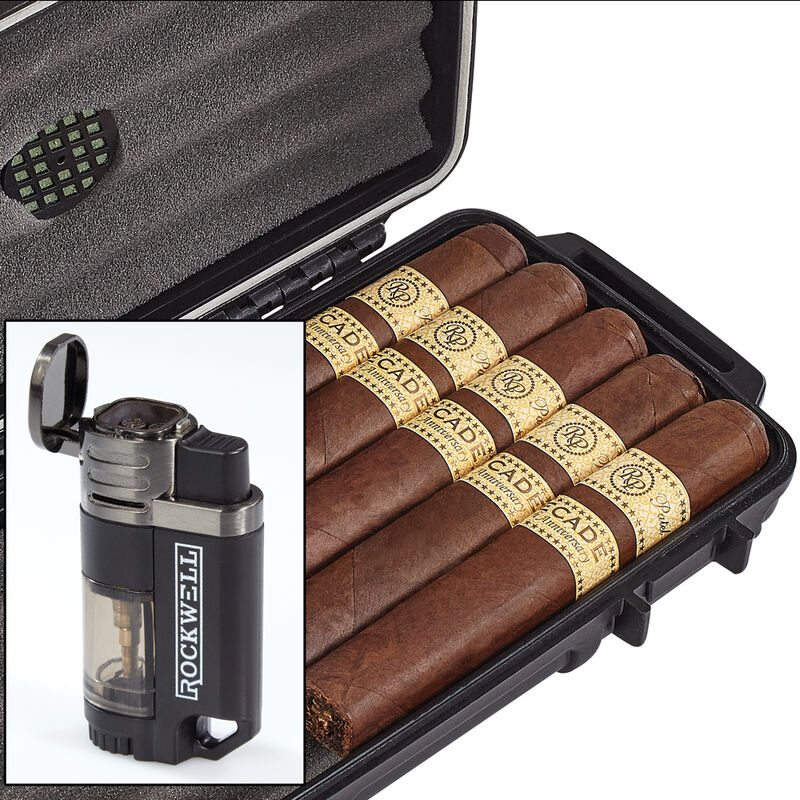 Grab 'n Go Kit: Rocky Patel Decade + Herf-A-Dor Robusto 5-Cigar Sampler