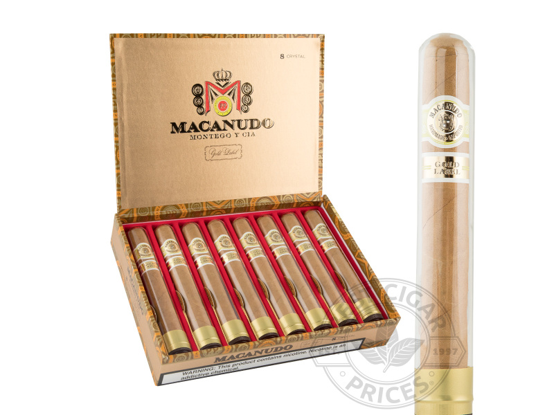 Macanudo Gold Label Crystal Tubos - 8 Cigars