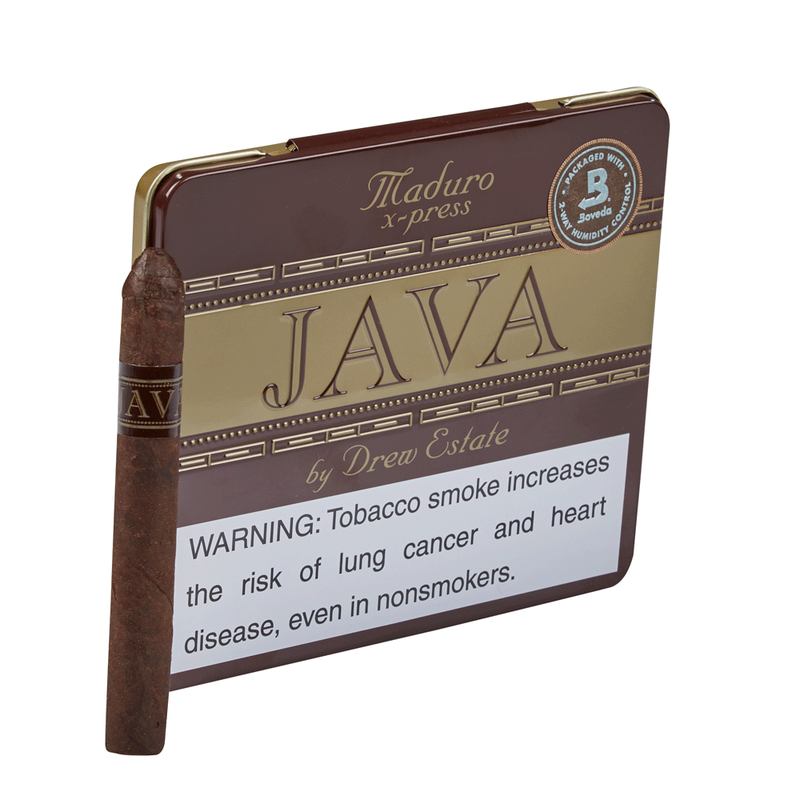 Java X-Press By Drew Estate Maduro Tins - Cigarillos Pack of 10