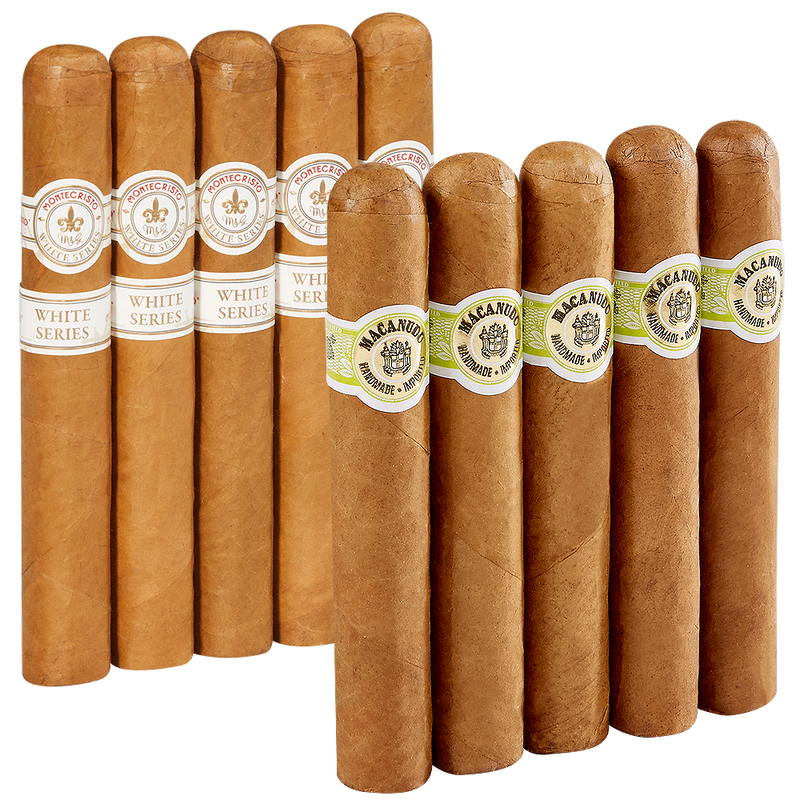 Double Down 90+ Rated Connecticut Montecristo vs Macanudo Robusto 10-Cigar Sampler
