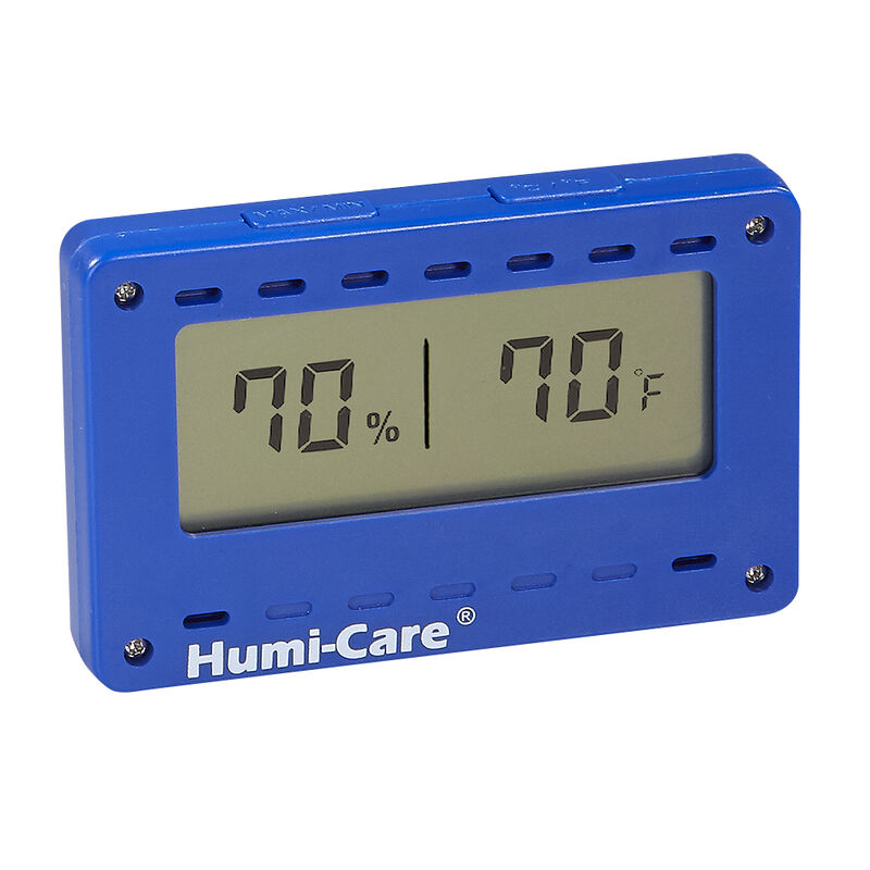 Humi-Care Rectangular Digital Hygrometer Blue