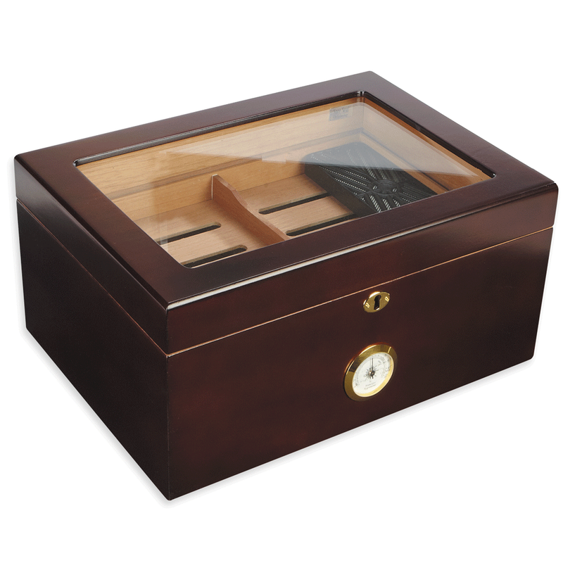 Whitetail II Glasstop Humidor 100 Capacity 100 Cigar Capacity
