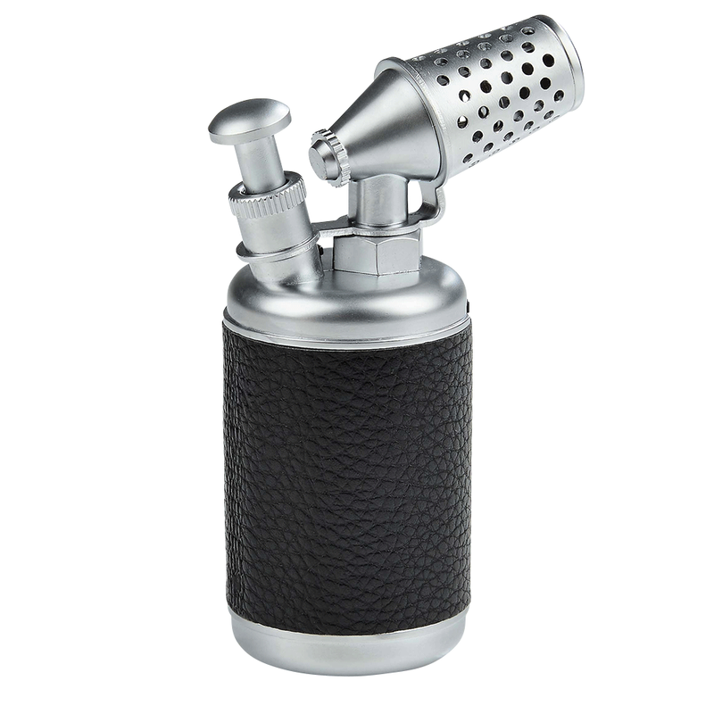 Lotus Truman Desktop Torch Lighter Pewter/Black Pebble