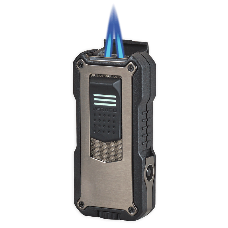 Vertigo Nighthawk Double Torch Lighter Gun Metal/Black