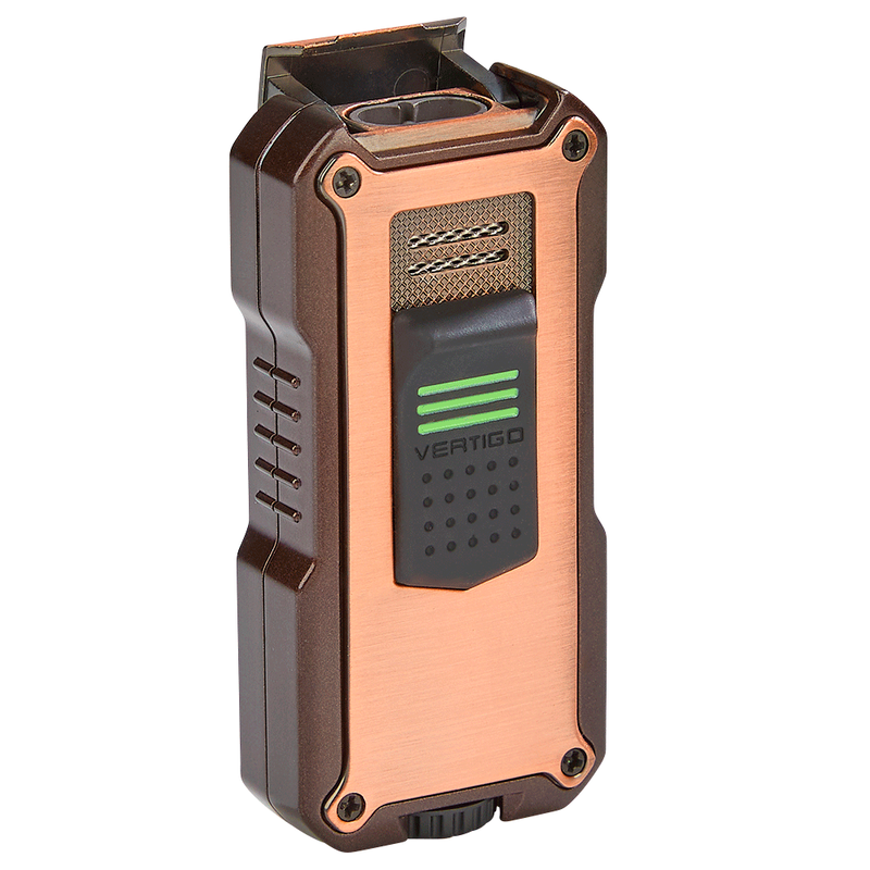 Vertigo Nighthawk Double Torch Lighter Copper/Brown