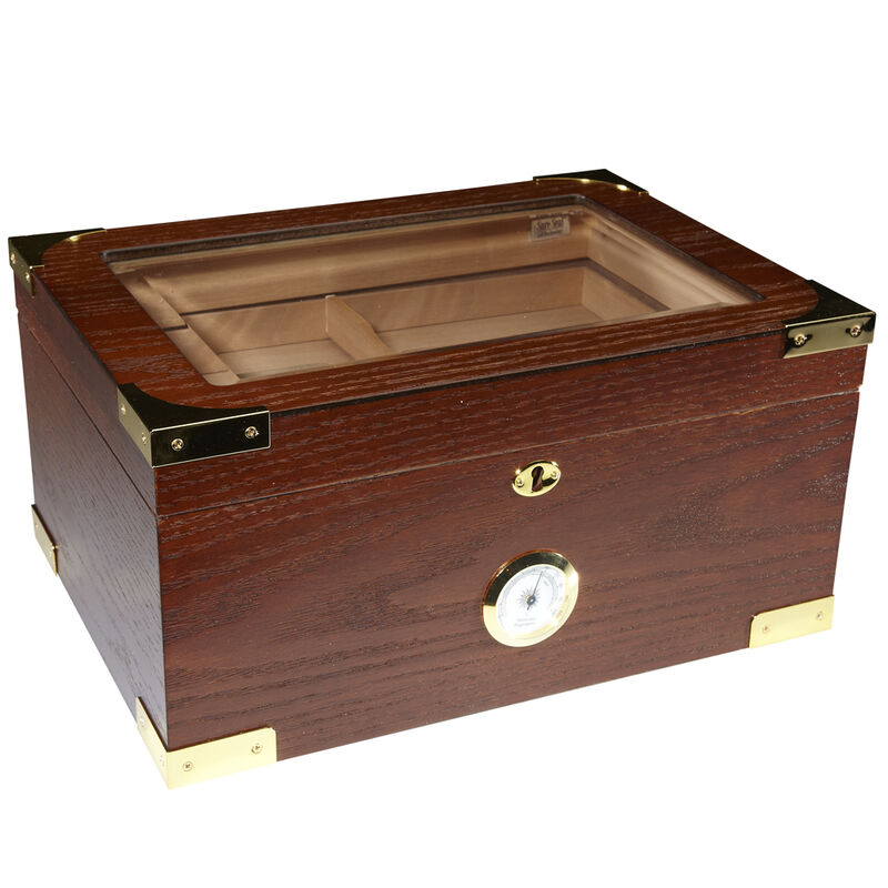 Milano Glass-Top Display Humidor 100 Cigar Capacity