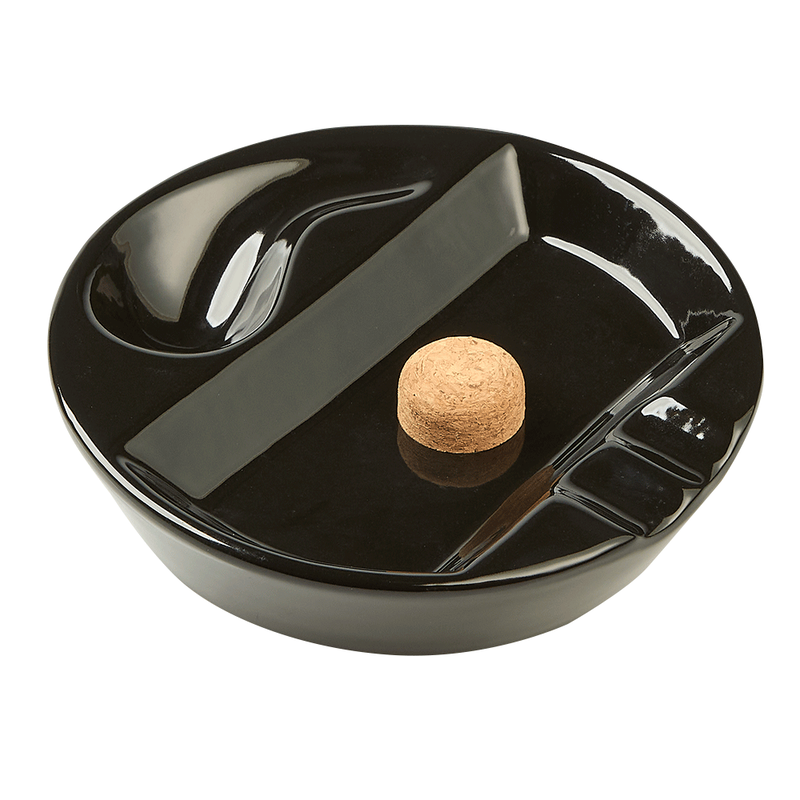 Black Ceramic Pipe Ashtray