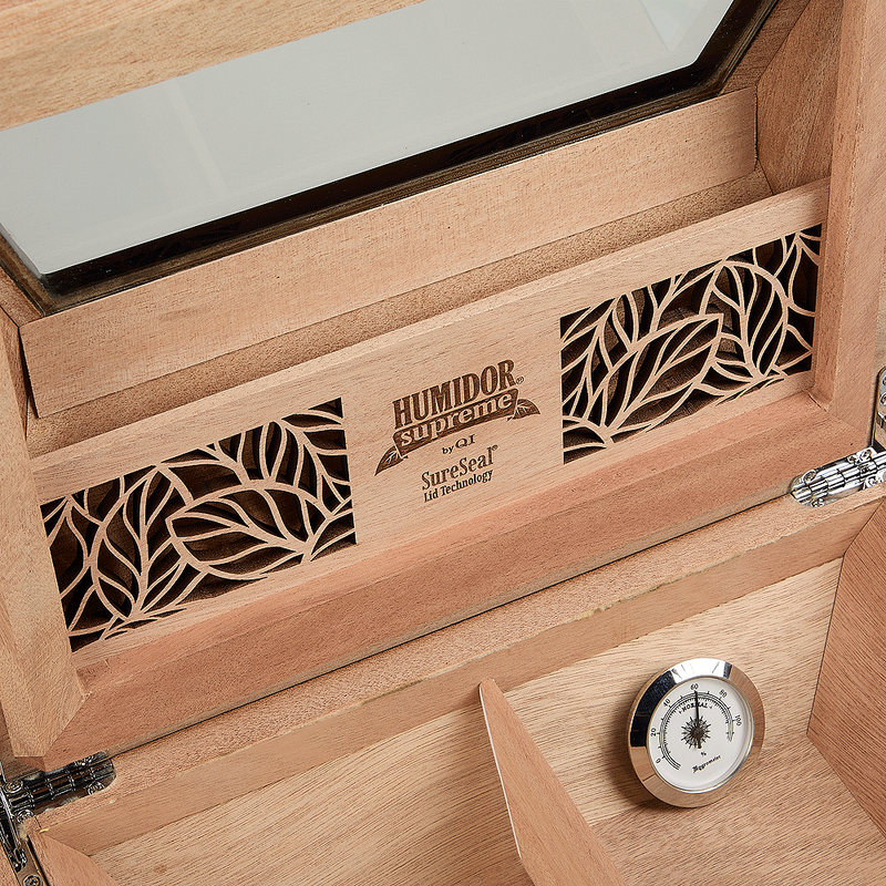 Supreme Aria Glasstop Humidor 80 Cigar Capacity