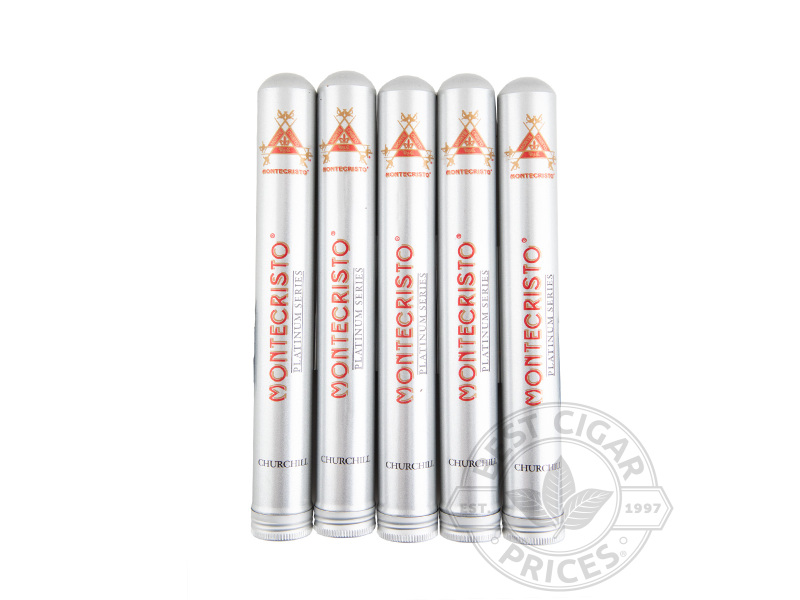 Montecristo Platinum Churchill Tubos - 5 Cigars
