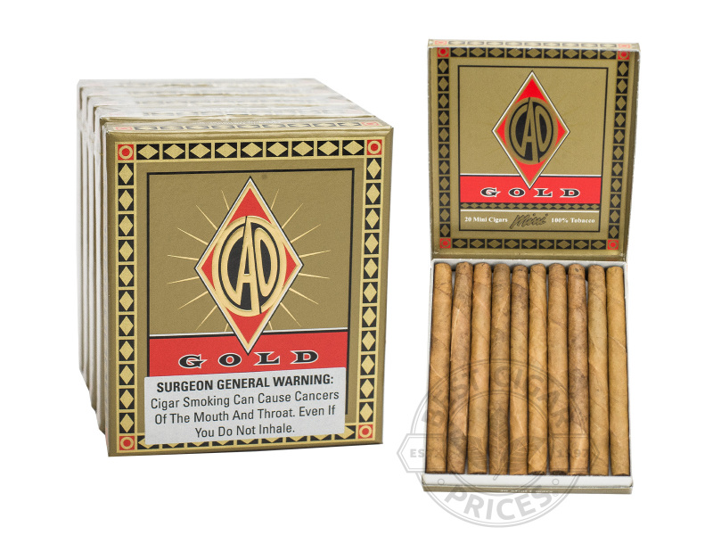 CAO Gold Minis - Small Packs: 100 Cigarillos