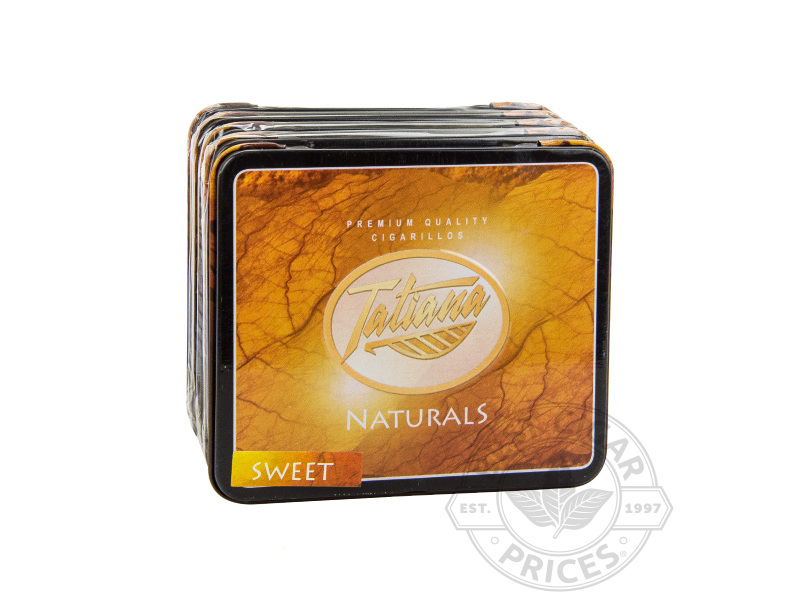 Tatiana Miniature Naturals Tins - 50 Cigarillos