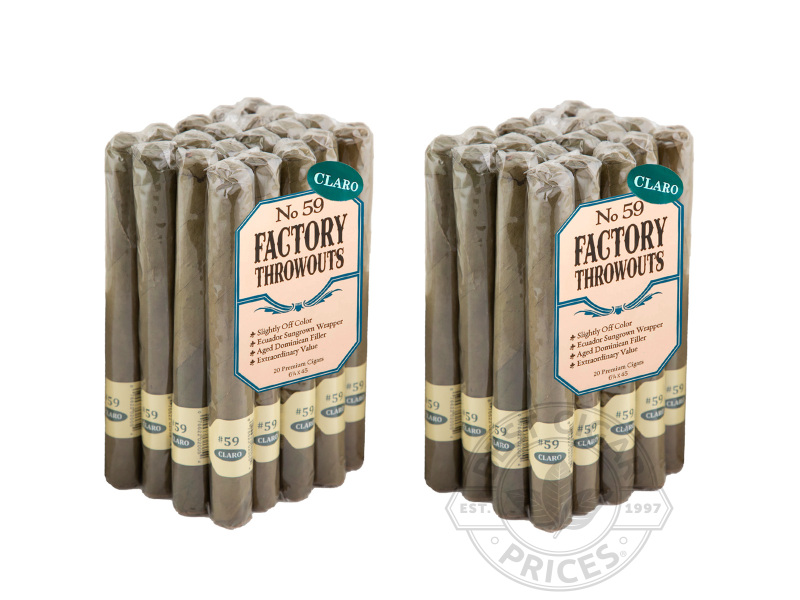 Factory Throwouts Number 59 Claro - 40 Cigars