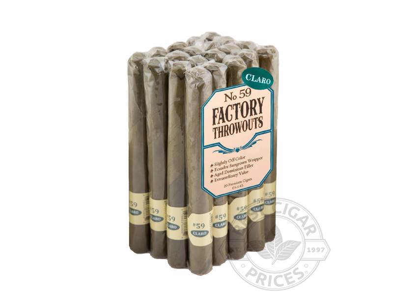 Factory Throwouts Number 59 Claro - Bundle - 20 Total Cigars