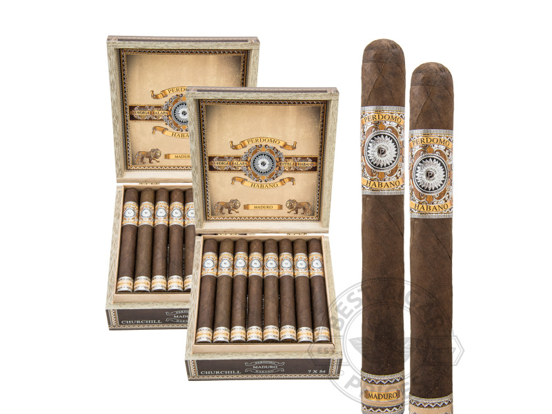 Perdomo Habano Bourbon Barrel-Aged Maduro Churchill - 48 Cigars