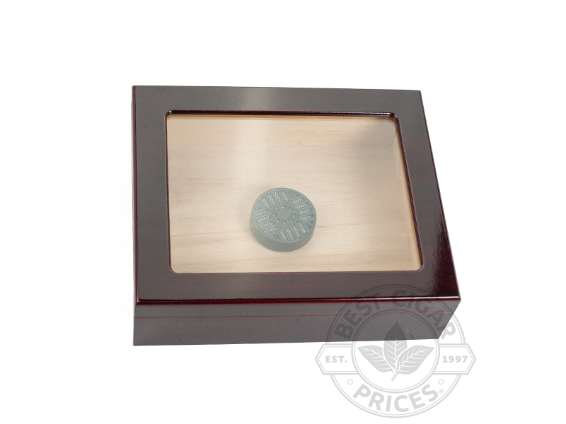 Glass Top Cherry 20 Count Travel Humidor - Box of 20