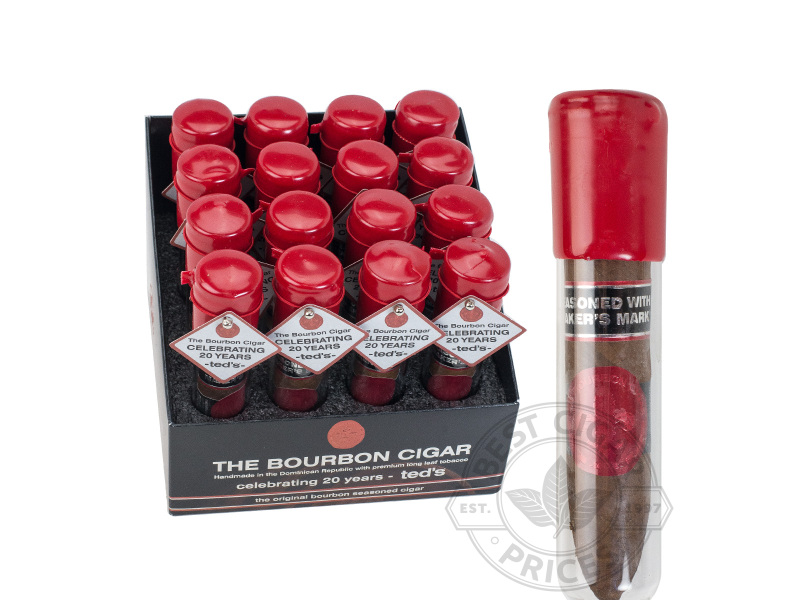 Ted's Bourbon Seasoned Cigar 562 Tubes - 16 Cigars