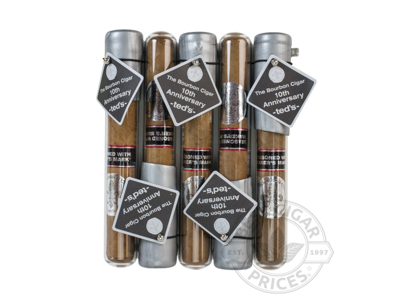 Ted's 10th Anniversary Bourbon Seasoned Cigar 650 Tubes - 5 Cigars