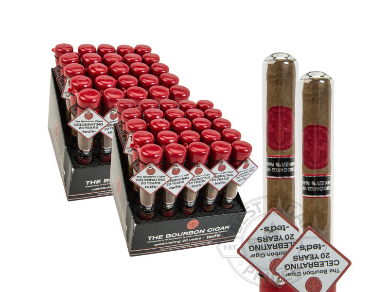 Ted's Bourbon Seasoned Cigar 650 Tubes - 50 Cigars