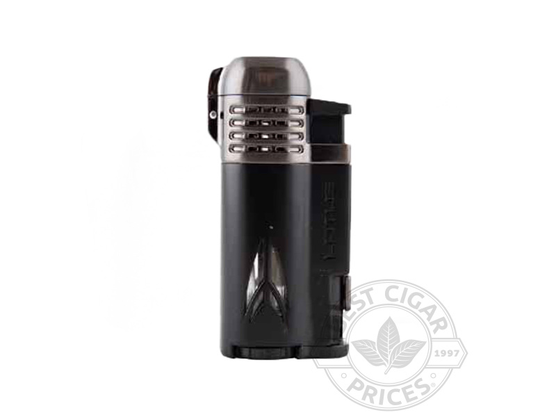 Lotus Defiant Lighter W/ Punch Cutter - Black Matte & Dark Gun Satin - Box of 20