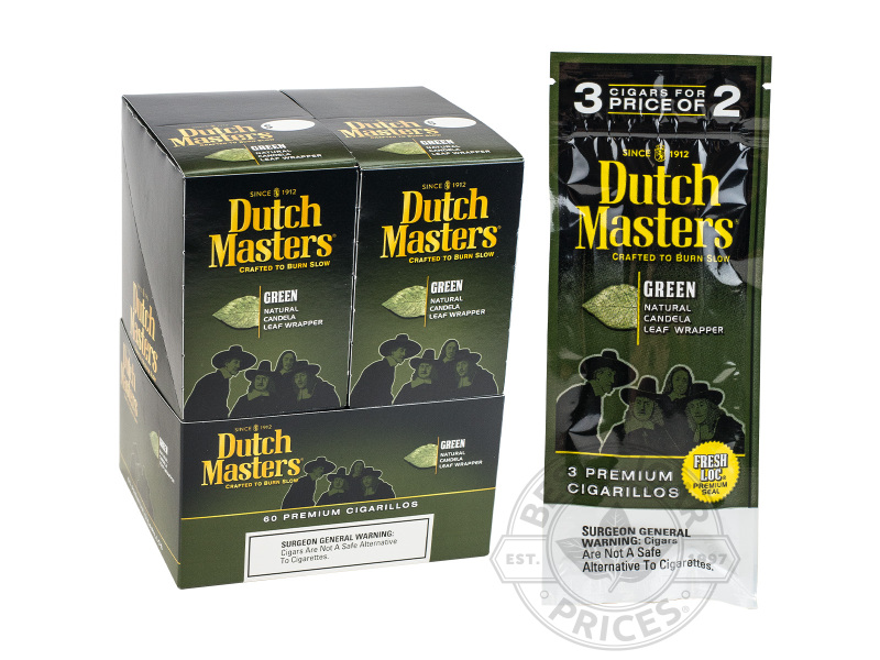 Dutch Masters Cigarillos Green Candela Upright - Carton - 60 Total Cigars