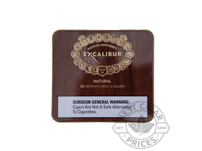 Excalibur Miniatures Natural - Tin - 20 Total Cigars