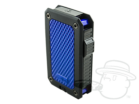 Colibri Rally Single Jet Flame Lighter - Matte Black & Blue - Box of 20