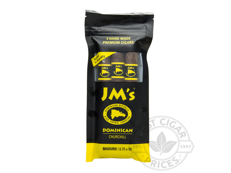 JM's Dominican Churchill Maduro 3 Cigar Fresh Pack - 3 Cigars