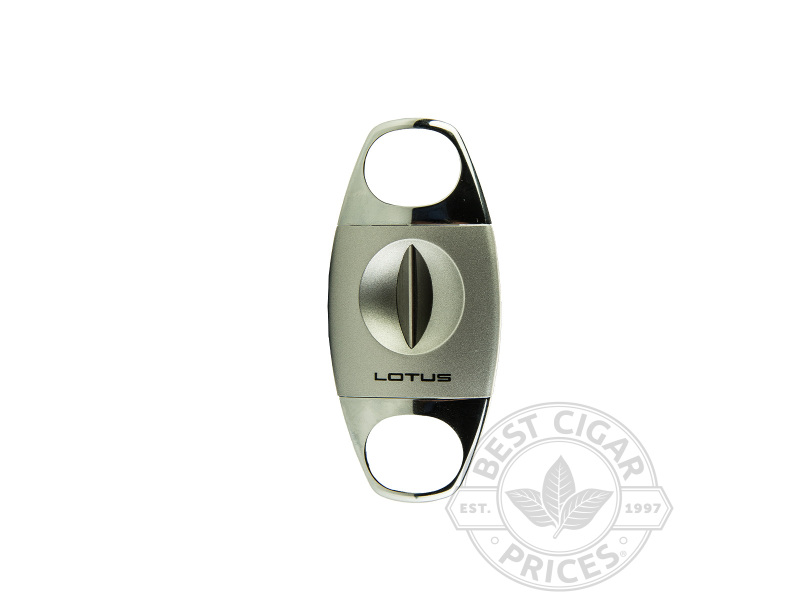Lotus Serrated V-Cut Cigar Cutter - Silver - Box of 20