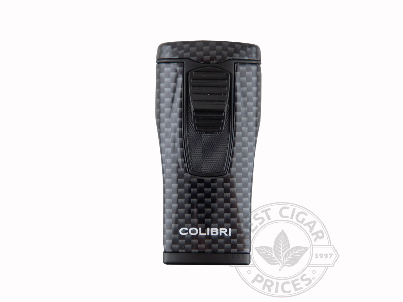 Colibri Monaco Triple Flame Lighter - Black Carbon Fiber - Box of 20